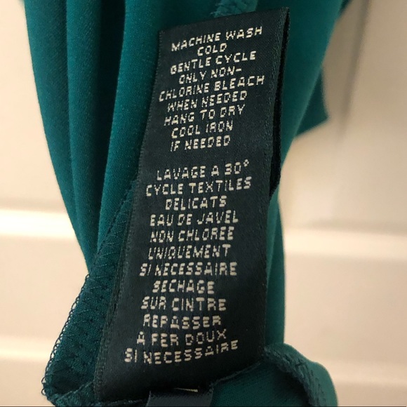 Lauren Ralph Lauren V-Neck Dress, Green Size 6 - Picture 3 of 5